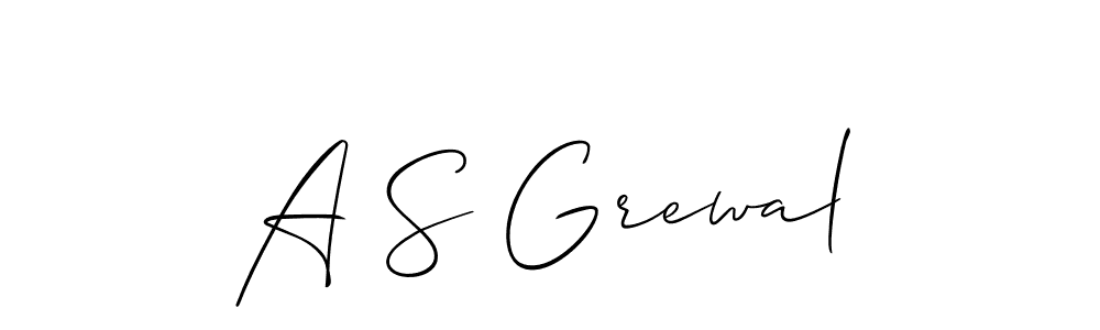 A S Grewal stylish signature style. Best Handwritten Sign (Allison_Script) for my name. Handwritten Signature Collection Ideas for my name A S Grewal. A S Grewal signature style 2 images and pictures png