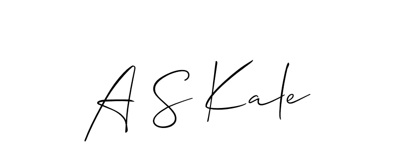 A S Kale stylish signature style. Best Handwritten Sign (Allison_Script) for my name. Handwritten Signature Collection Ideas for my name A S Kale. A S Kale signature style 2 images and pictures png