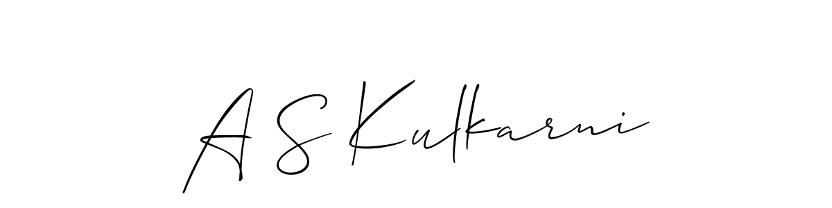 Also You can easily find your signature by using the search form. We will create A S Kulkarni name handwritten signature images for you free of cost using Allison_Script sign style. A S Kulkarni signature style 2 images and pictures png