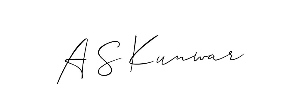 Best and Professional Signature Style for A S Kunwar. Allison_Script Best Signature Style Collection. A S Kunwar signature style 2 images and pictures png