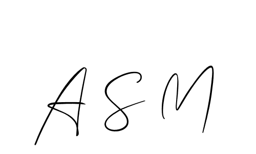 Create a beautiful signature design for name A S M. With this signature (Allison_Script) fonts, you can make a handwritten signature for free. A S M signature style 2 images and pictures png