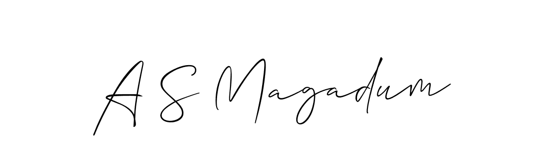 Similarly Allison_Script is the best handwritten signature design. Signature creator online .You can use it as an online autograph creator for name A S Magadum. A S Magadum signature style 2 images and pictures png
