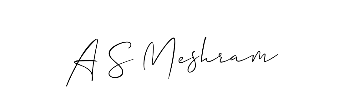 Make a beautiful signature design for name A S Meshram. Use this online signature maker to create a handwritten signature for free. A S Meshram signature style 2 images and pictures png