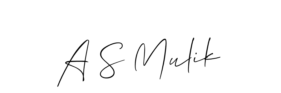 Make a short A S Mulik signature style. Manage your documents anywhere anytime using Allison_Script. Create and add eSignatures, submit forms, share and send files easily. A S Mulik signature style 2 images and pictures png