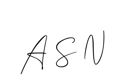 It looks lik you need a new signature style for name A S N. Design unique handwritten (Allison_Script) signature with our free signature maker in just a few clicks. A S N signature style 2 images and pictures png