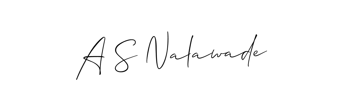 Make a beautiful signature design for name A S Nalawade. Use this online signature maker to create a handwritten signature for free. A S Nalawade signature style 2 images and pictures png
