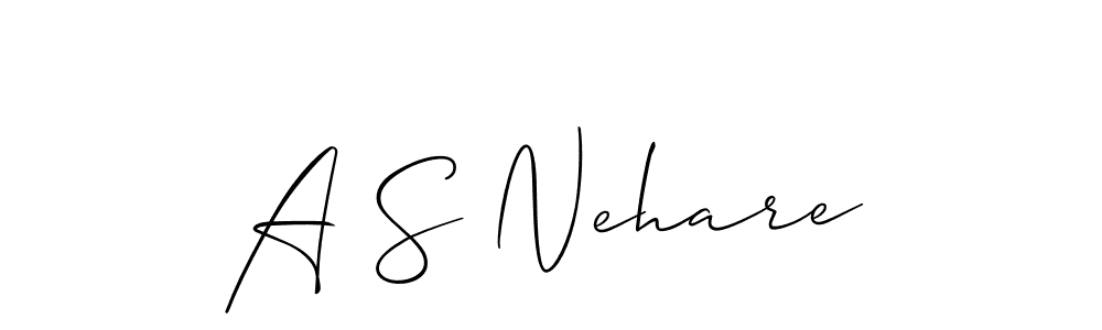 You can use this online signature creator to create a handwritten signature for the name A S Nehare. This is the best online autograph maker. A S Nehare signature style 2 images and pictures png