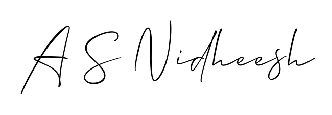 Make a beautiful signature design for name A S Nidheesh. Use this online signature maker to create a handwritten signature for free. A S Nidheesh signature style 2 images and pictures png