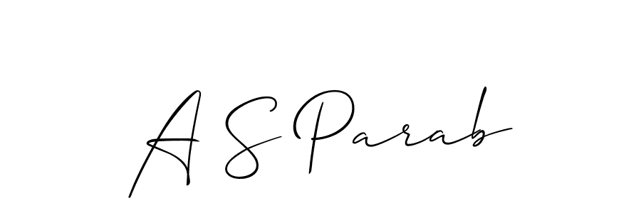 Best and Professional Signature Style for A S Parab. Allison_Script Best Signature Style Collection. A S Parab signature style 2 images and pictures png