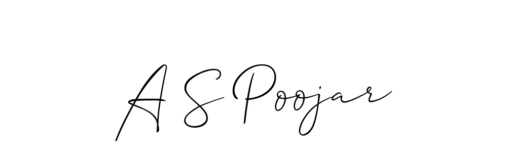 How to Draw A S Poojar signature style? Allison_Script is a latest design signature styles for name A S Poojar. A S Poojar signature style 2 images and pictures png