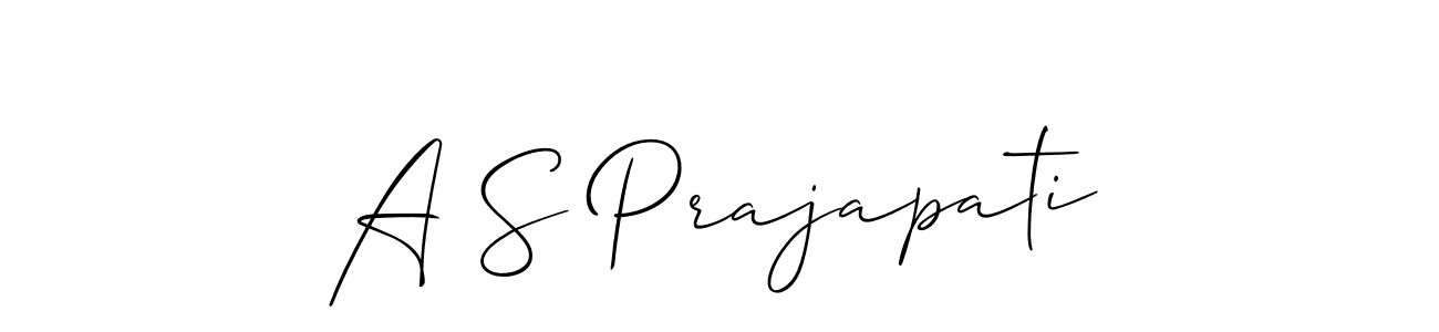 It looks lik you need a new signature style for name A S Prajapati. Design unique handwritten (Allison_Script) signature with our free signature maker in just a few clicks. A S Prajapati signature style 2 images and pictures png