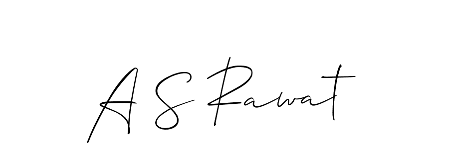 Also we have A S Rawat name is the best signature style. Create professional handwritten signature collection using Allison_Script autograph style. A S Rawat signature style 2 images and pictures png