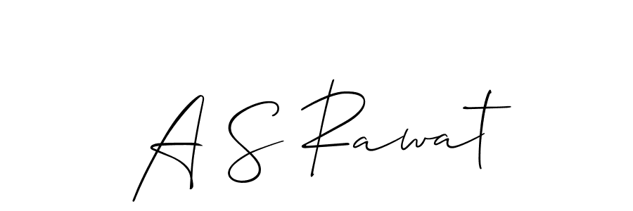 Also we have A S Rawat name is the best signature style. Create professional handwritten signature collection using Allison_Script autograph style. A S Rawat signature style 2 images and pictures png