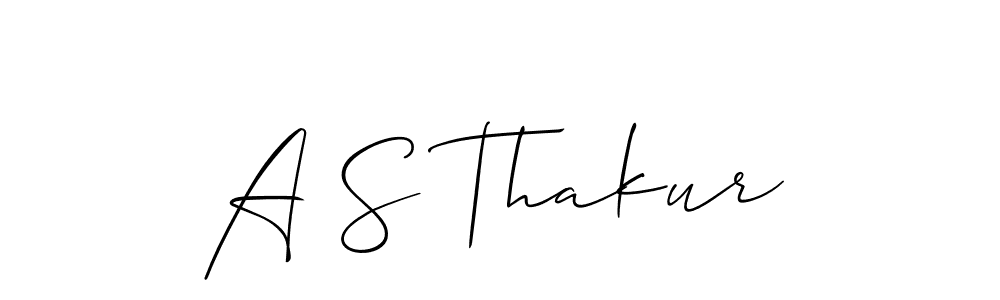 How to make A S Thakur name signature. Use Allison_Script style for creating short signs online. This is the latest handwritten sign. A S Thakur signature style 2 images and pictures png