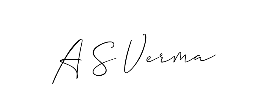 Similarly Allison_Script is the best handwritten signature design. Signature creator online .You can use it as an online autograph creator for name A S Verma. A S Verma signature style 2 images and pictures png