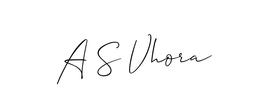 Allison_Script is a professional signature style that is perfect for those who want to add a touch of class to their signature. It is also a great choice for those who want to make their signature more unique. Get A S Vhora name to fancy signature for free. A S Vhora signature style 2 images and pictures png