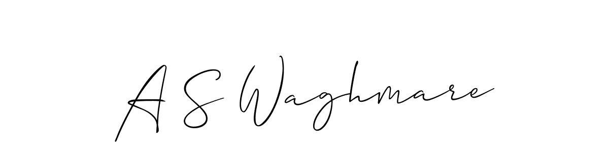 Also we have A S Waghmare name is the best signature style. Create professional handwritten signature collection using Allison_Script autograph style. A S Waghmare signature style 2 images and pictures png