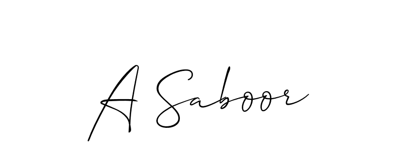 How to Draw A Saboor signature style? Allison_Script is a latest design signature styles for name A Saboor. A Saboor signature style 2 images and pictures png