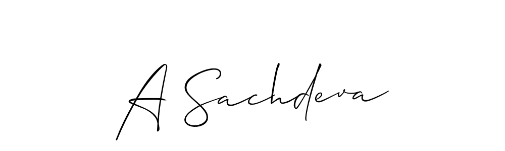 Also You can easily find your signature by using the search form. We will create A Sachdeva name handwritten signature images for you free of cost using Allison_Script sign style. A Sachdeva signature style 2 images and pictures png