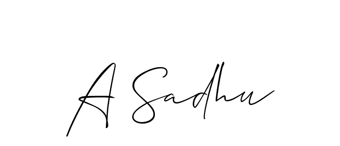 Also You can easily find your signature by using the search form. We will create A Sadhu name handwritten signature images for you free of cost using Allison_Script sign style. A Sadhu signature style 2 images and pictures png