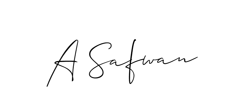 if you are searching for the best signature style for your name A Safwan. so please give up your signature search. here we have designed multiple signature styles  using Allison_Script. A Safwan signature style 2 images and pictures png