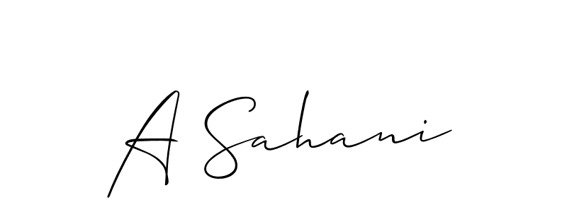 Once you've used our free online signature maker to create your best signature Allison_Script style, it's time to enjoy all of the benefits that A Sahani name signing documents. A Sahani signature style 2 images and pictures png