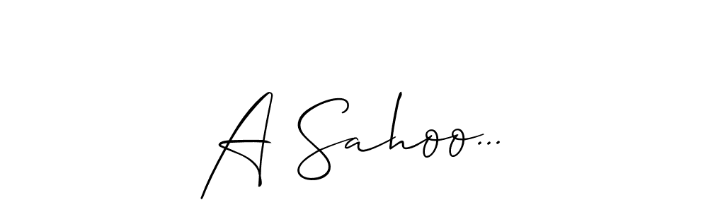 Use a signature maker to create a handwritten signature online. With this signature software, you can design (Allison_Script) your own signature for name A Sahoo.... A Sahoo... signature style 2 images and pictures png