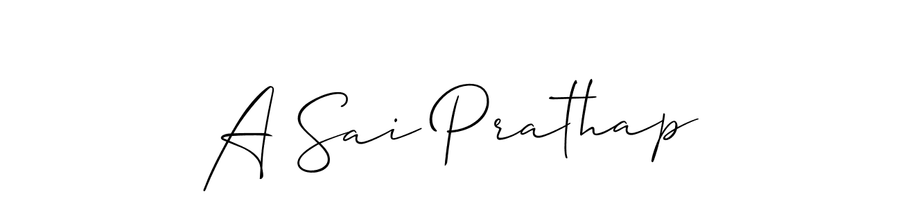 How to make A Sai Prathap signature? Allison_Script is a professional autograph style. Create handwritten signature for A Sai Prathap name. A Sai Prathap signature style 2 images and pictures png