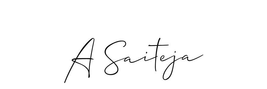 Here are the top 10 professional signature styles for the name A Saiteja. These are the best autograph styles you can use for your name. A Saiteja signature style 2 images and pictures png