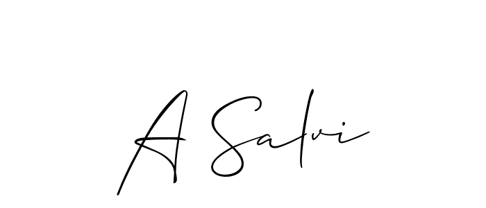 How to make A Salvi name signature. Use Allison_Script style for creating short signs online. This is the latest handwritten sign. A Salvi signature style 2 images and pictures png