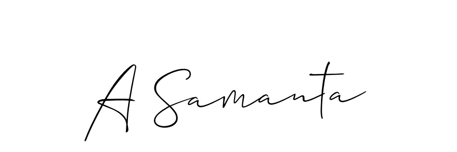 How to Draw A Samanta signature style? Allison_Script is a latest design signature styles for name A Samanta. A Samanta signature style 2 images and pictures png