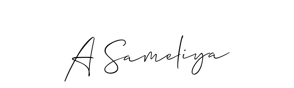 Similarly Allison_Script is the best handwritten signature design. Signature creator online .You can use it as an online autograph creator for name A Sameliya. A Sameliya signature style 2 images and pictures png
