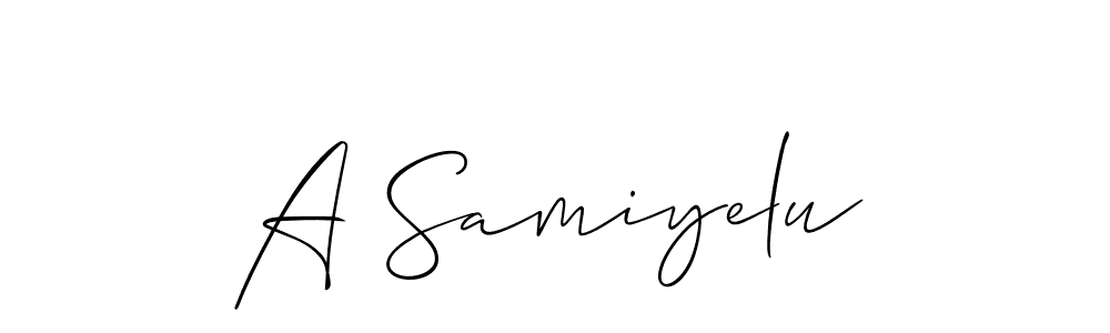 Make a short A Samiyelu signature style. Manage your documents anywhere anytime using Allison_Script. Create and add eSignatures, submit forms, share and send files easily. A Samiyelu signature style 2 images and pictures png