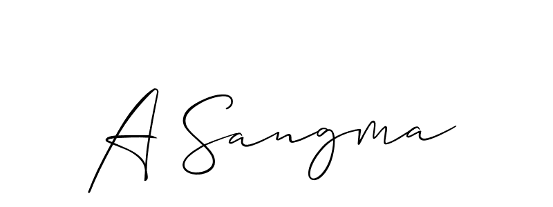 You should practise on your own different ways (Allison_Script) to write your name (A Sangma) in signature. don't let someone else do it for you. A Sangma signature style 2 images and pictures png