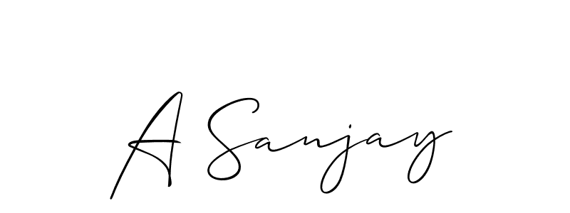 This is the best signature style for the A Sanjay name. Also you like these signature font (Allison_Script). Mix name signature. A Sanjay signature style 2 images and pictures png