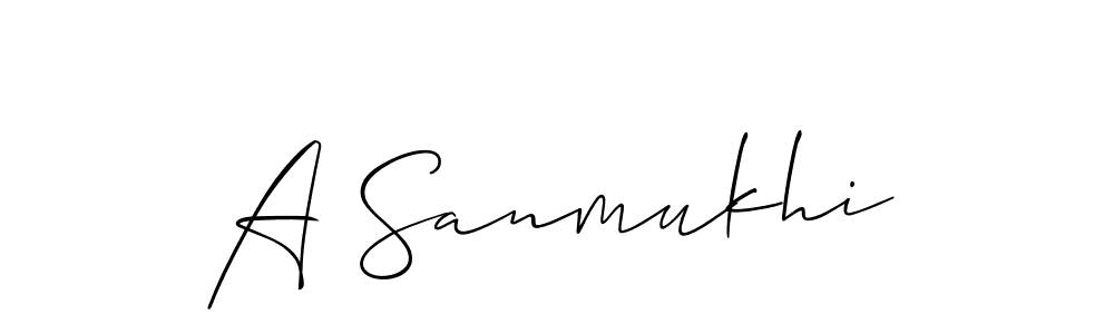 Also we have A Sanmukhi name is the best signature style. Create professional handwritten signature collection using Allison_Script autograph style. A Sanmukhi signature style 2 images and pictures png