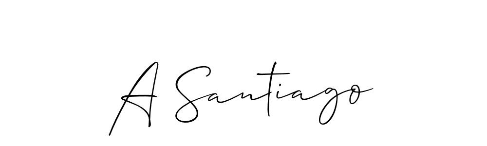 A Santiago stylish signature style. Best Handwritten Sign (Allison_Script) for my name. Handwritten Signature Collection Ideas for my name A Santiago. A Santiago signature style 2 images and pictures png