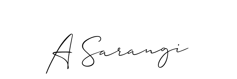 Similarly Allison_Script is the best handwritten signature design. Signature creator online .You can use it as an online autograph creator for name A Sarangi. A Sarangi signature style 2 images and pictures png