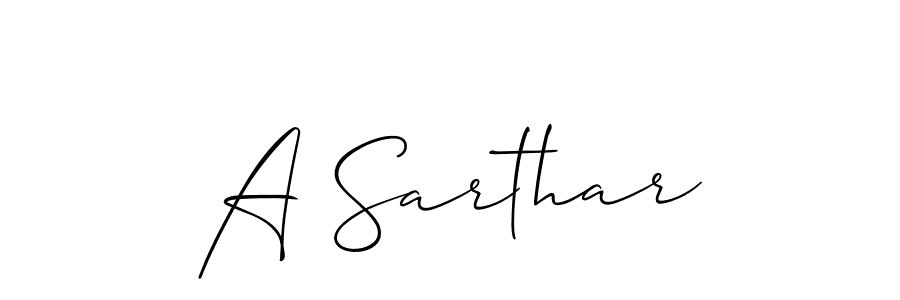 Also You can easily find your signature by using the search form. We will create A Sarthar name handwritten signature images for you free of cost using Allison_Script sign style. A Sarthar signature style 2 images and pictures png
