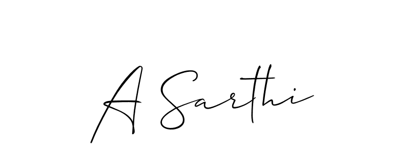 Best and Professional Signature Style for A Sarthi. Allison_Script Best Signature Style Collection. A Sarthi signature style 2 images and pictures png