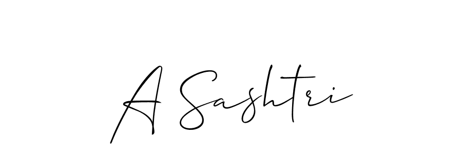 Make a beautiful signature design for name A Sashtri. With this signature (Allison_Script) style, you can create a handwritten signature for free. A Sashtri signature style 2 images and pictures png