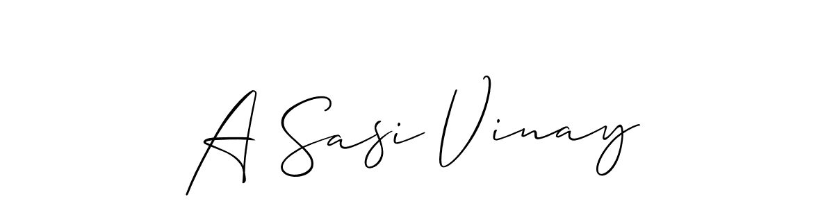 Also we have A Sasi Vinay name is the best signature style. Create professional handwritten signature collection using Allison_Script autograph style. A Sasi Vinay signature style 2 images and pictures png