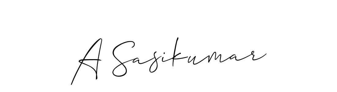 It looks lik you need a new signature style for name A Sasikumar. Design unique handwritten (Allison_Script) signature with our free signature maker in just a few clicks. A Sasikumar signature style 2 images and pictures png