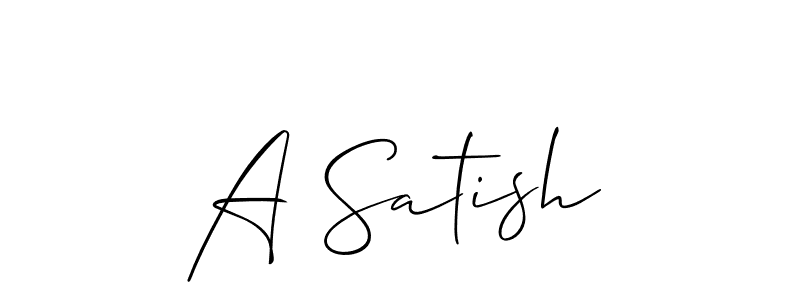 Make a beautiful signature design for name A Satish. Use this online signature maker to create a handwritten signature for free. A Satish signature style 2 images and pictures png