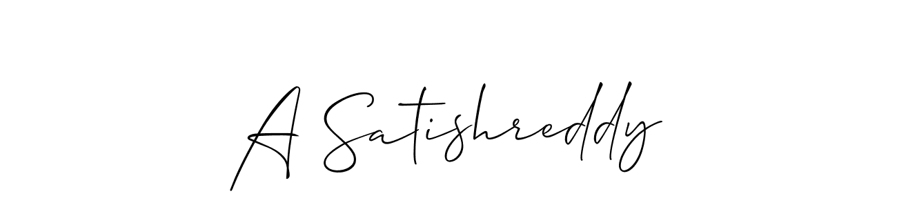 Make a beautiful signature design for name A Satishreddy. Use this online signature maker to create a handwritten signature for free. A Satishreddy signature style 2 images and pictures png