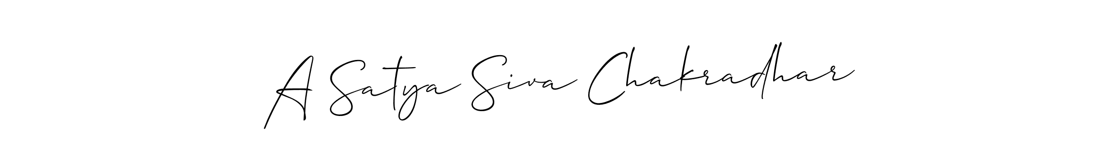 It looks lik you need a new signature style for name A Satya Siva Chakradhar. Design unique handwritten (Allison_Script) signature with our free signature maker in just a few clicks. A Satya Siva Chakradhar signature style 2 images and pictures png