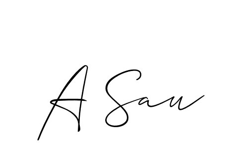 Use a signature maker to create a handwritten signature online. With this signature software, you can design (Allison_Script) your own signature for name A Sau. A Sau signature style 2 images and pictures png
