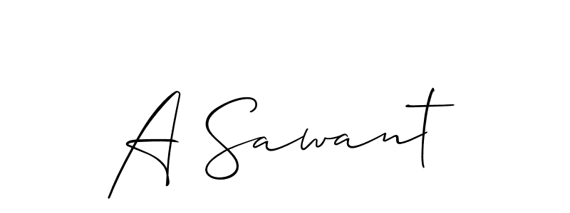 Best and Professional Signature Style for A Sawant. Allison_Script Best Signature Style Collection. A Sawant signature style 2 images and pictures png