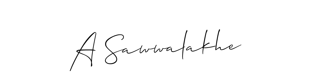 How to make A Sawwalakhe name signature. Use Allison_Script style for creating short signs online. This is the latest handwritten sign. A Sawwalakhe signature style 2 images and pictures png