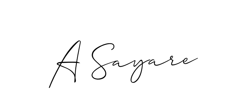 Make a beautiful signature design for name A Sayare. Use this online signature maker to create a handwritten signature for free. A Sayare signature style 2 images and pictures png